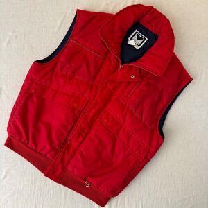 Vintage Obermeyer Alden‎ Red Puffer Vest Mens Large Nylon Ski Winter Gorpcore